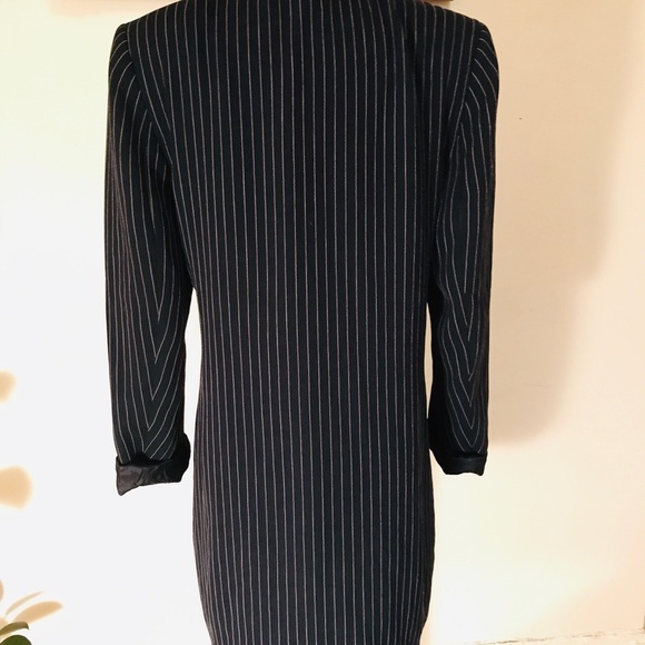 Mark and Spencer Blue & White Pinstripe Blazer - Picture 6 of 8